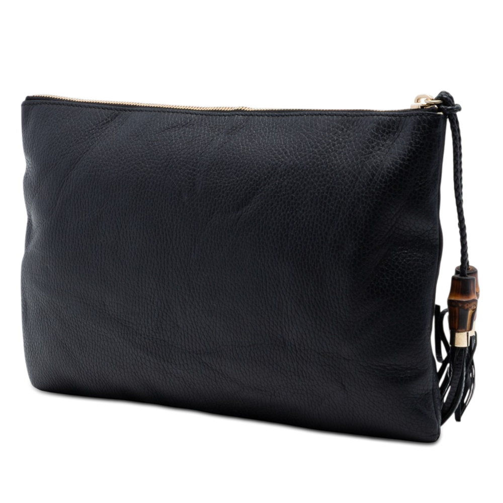 Pre-Loved Gucci Calfskin Bamboo Tassel Clutch - Picture 2 of 6
